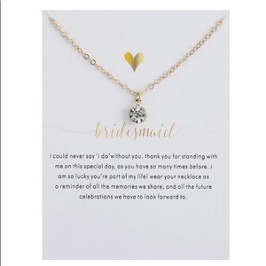 Bridesmaids cz necklace